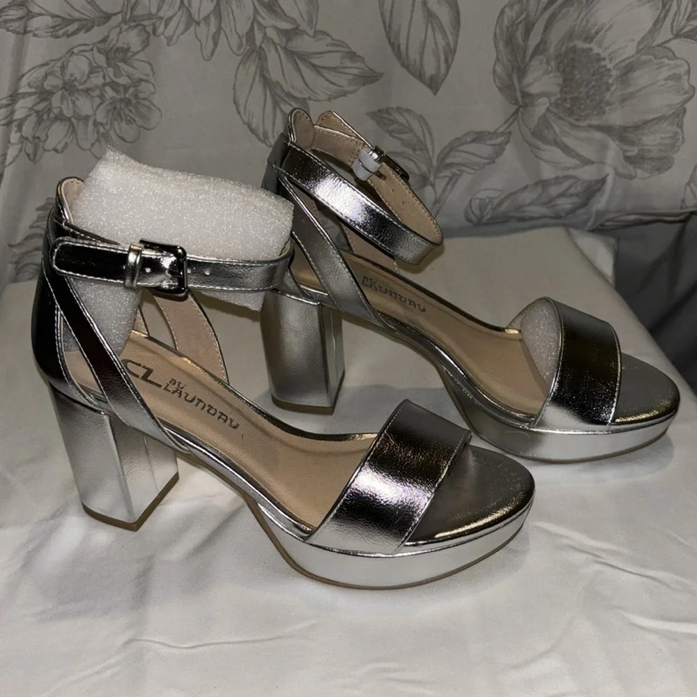 CL by Laundry Metallic Heels